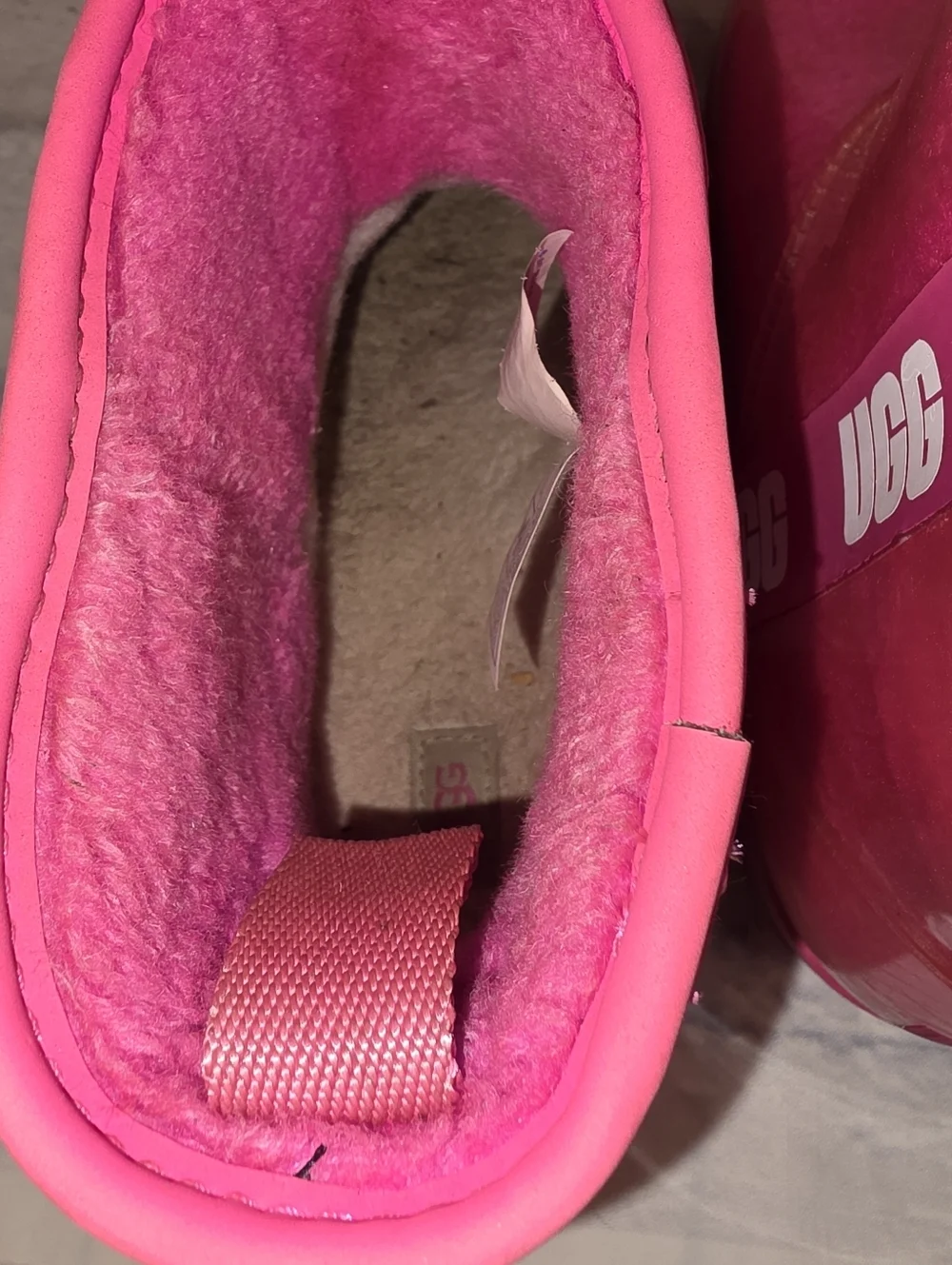 UGG Kids Pink Gloss Short Boots